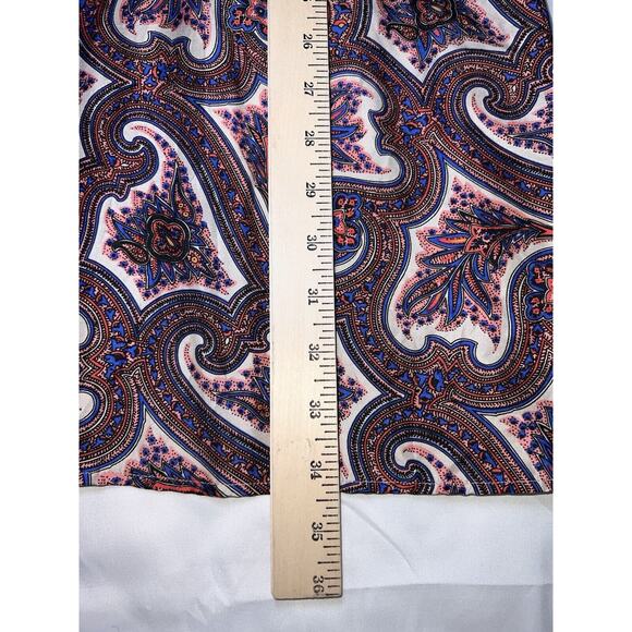 Theory Brindina Veranda Dress Size 6 Purple Paisley Print 100% Silk Shift Mini - Picture 7 of 16
